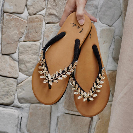JEN IN GOLD-TAN BROWN FLATS